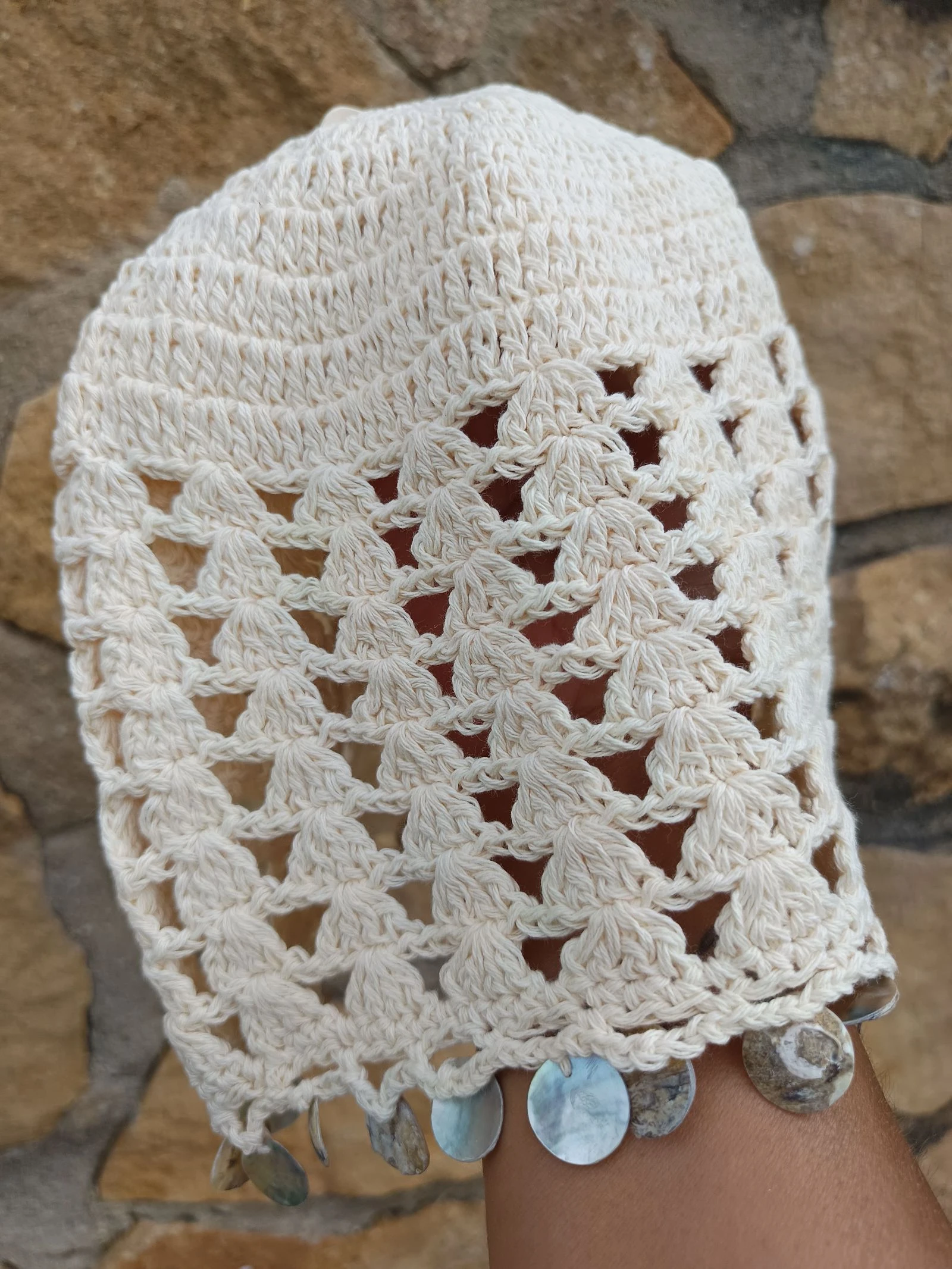 Crochet hat. Sheer. Cotton. New – photo 2